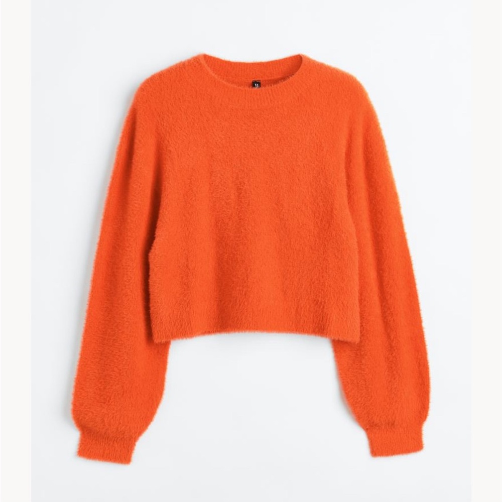 Orange H&M Divided Cropped Sweater